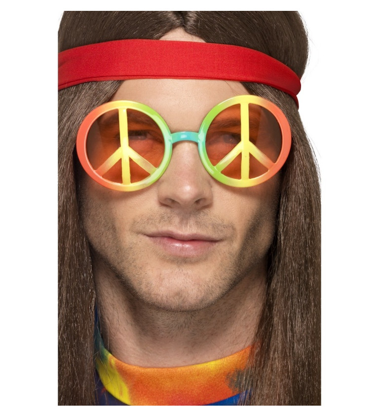 Hippie brýle s mírovým znakem