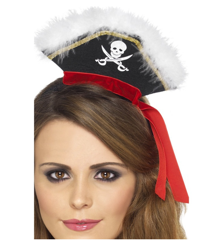 Mini klobouček - Pirátka