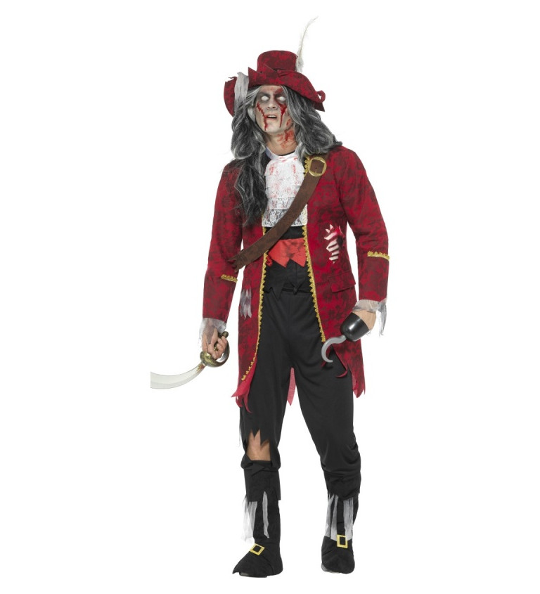 Zombie pirátský kapitán pánský kostým