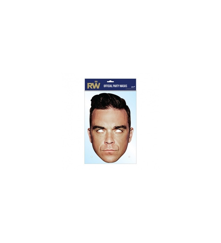 Papírová maska Robbie Williams