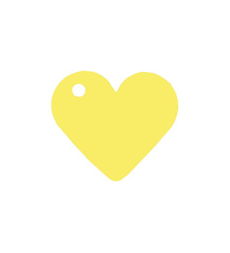 Jmenovka Žluté srdce sada