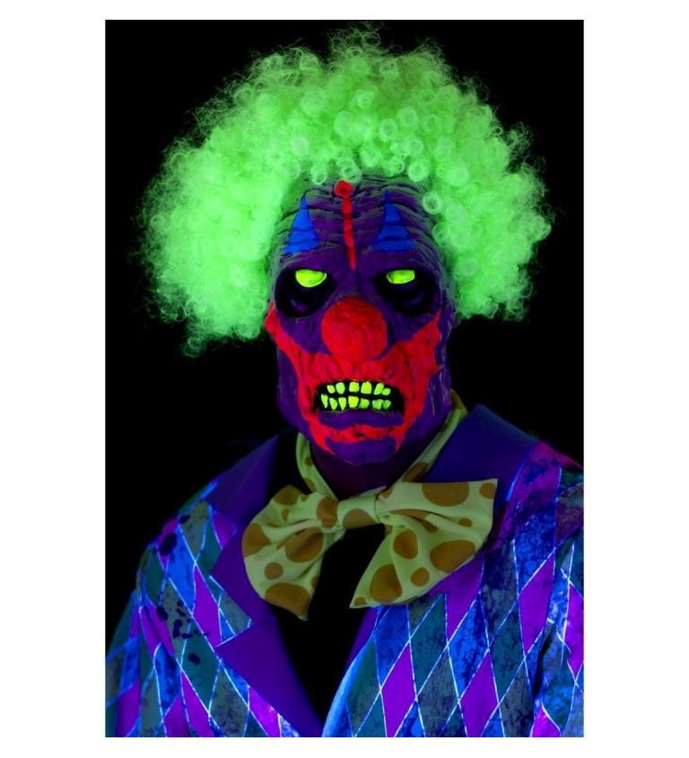 UV maska latexová Hrozivý klaun