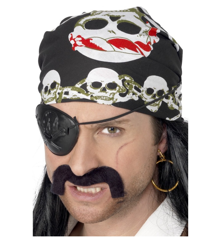 Šátek s lebkami pro piráty