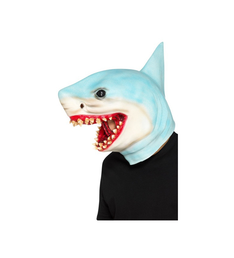 Celohlavová latexová maska Žralok