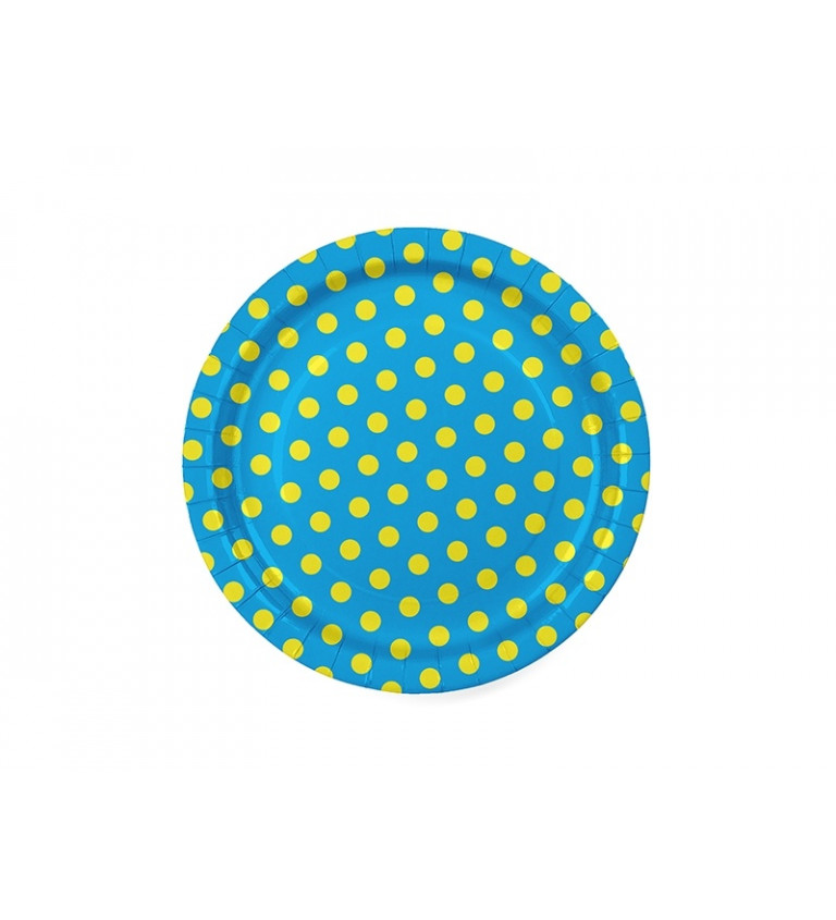 Papírový talíř s puntíky (6 ks)