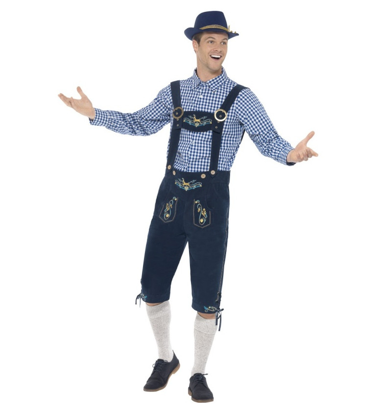 Kostým pro muže - Bavorský modrý