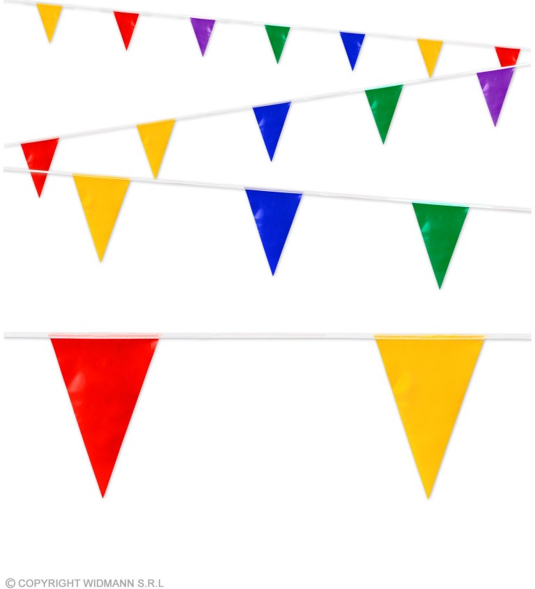 Závěsné barevné vlajky