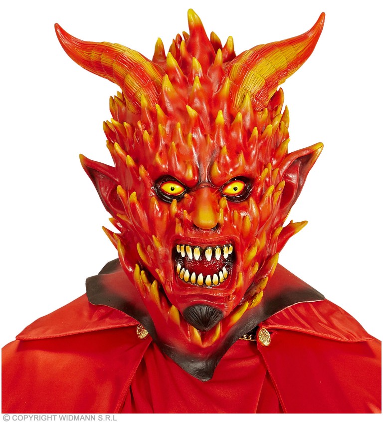Latexová maska Ďábel v ohni