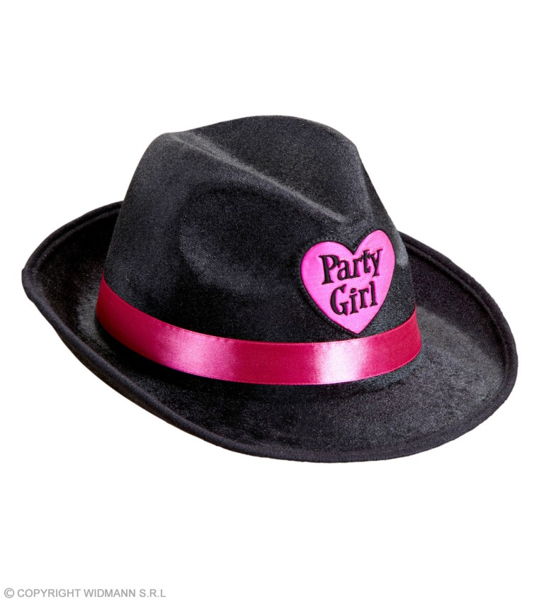 Černý klobouk Party girl