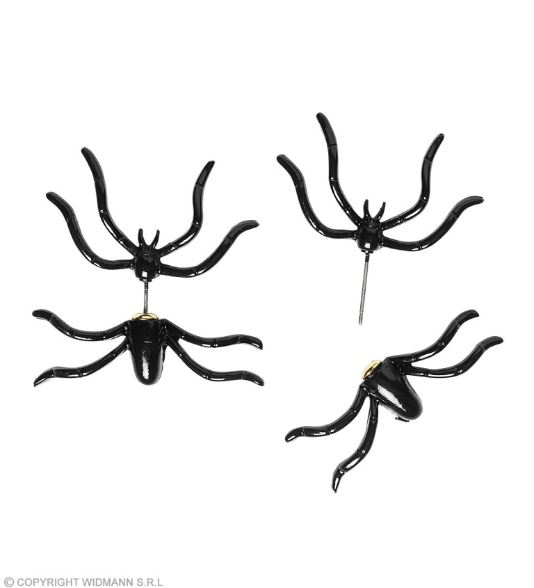 Černé pavoučí náušnice