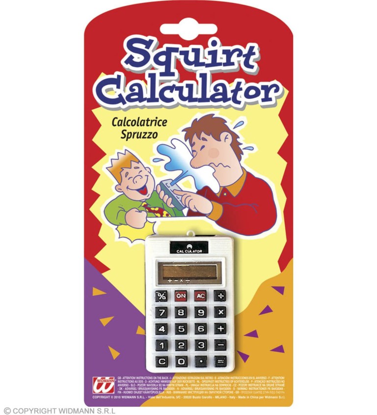 Žertík - stříkací kalkulačka