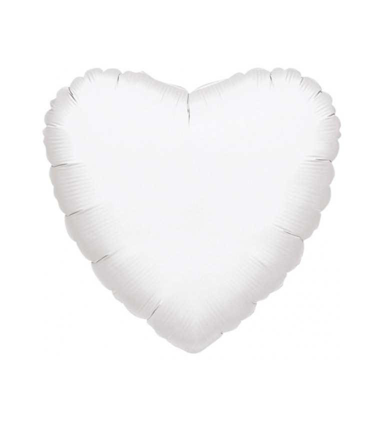Fóliový balónek - Bílé srdce