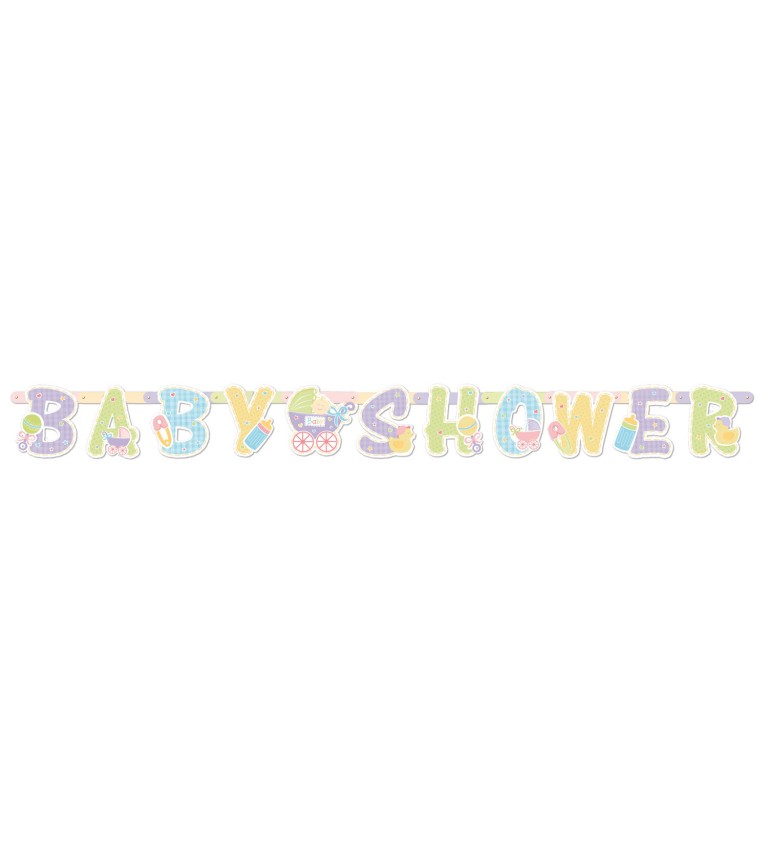 Girlanda - Nápis Baby Shower