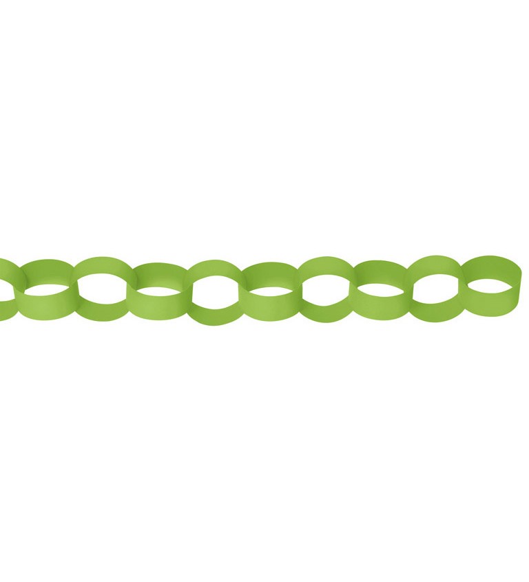 Girlanda - zelený řetěz kroužky