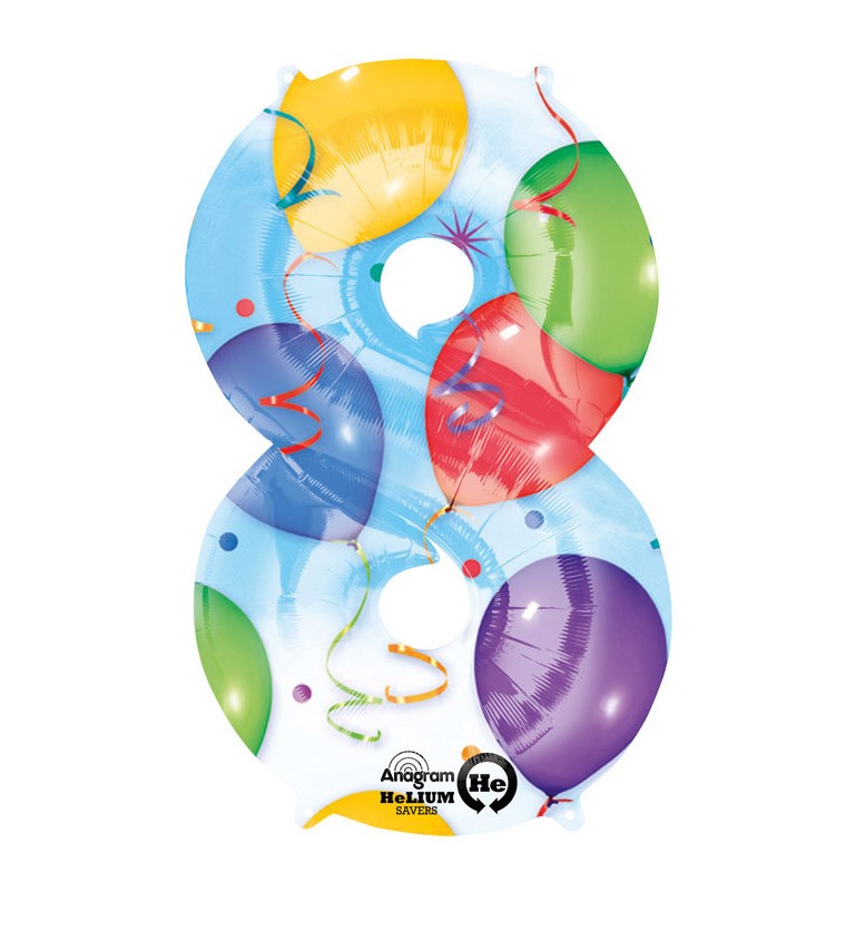 Fóliový balónek - Číslo 8