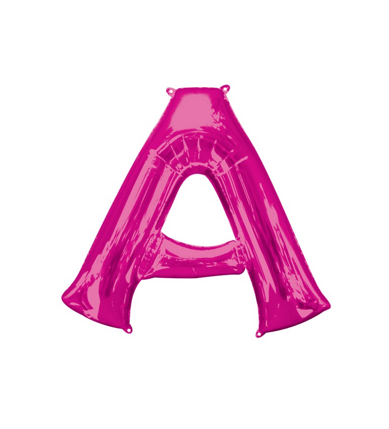 Růžový fóliový balónek písmeno A