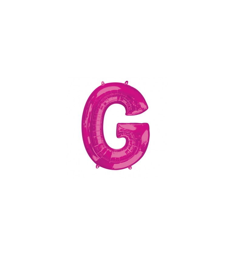 Růžový fóliový balónek písmeno G