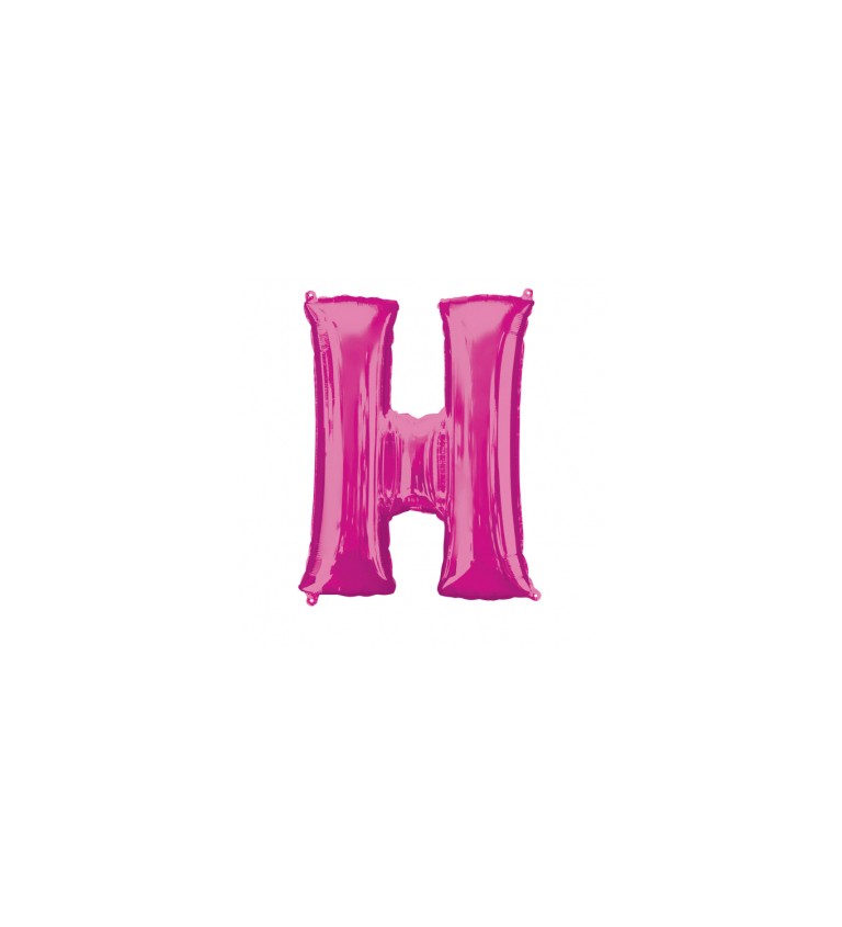Růžový fóliový balónek písmeno H