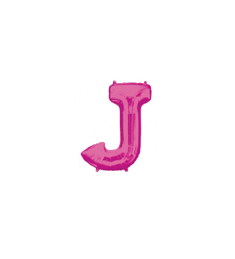 Růžový fóliový balónek písmeno J
