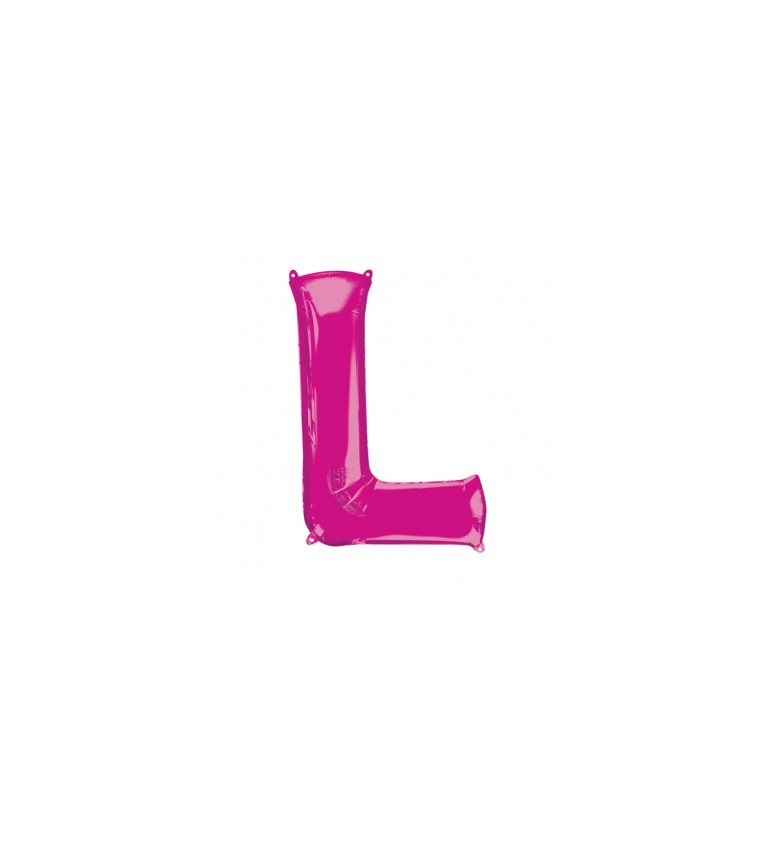 Růžový fóliový balónek písmeno L