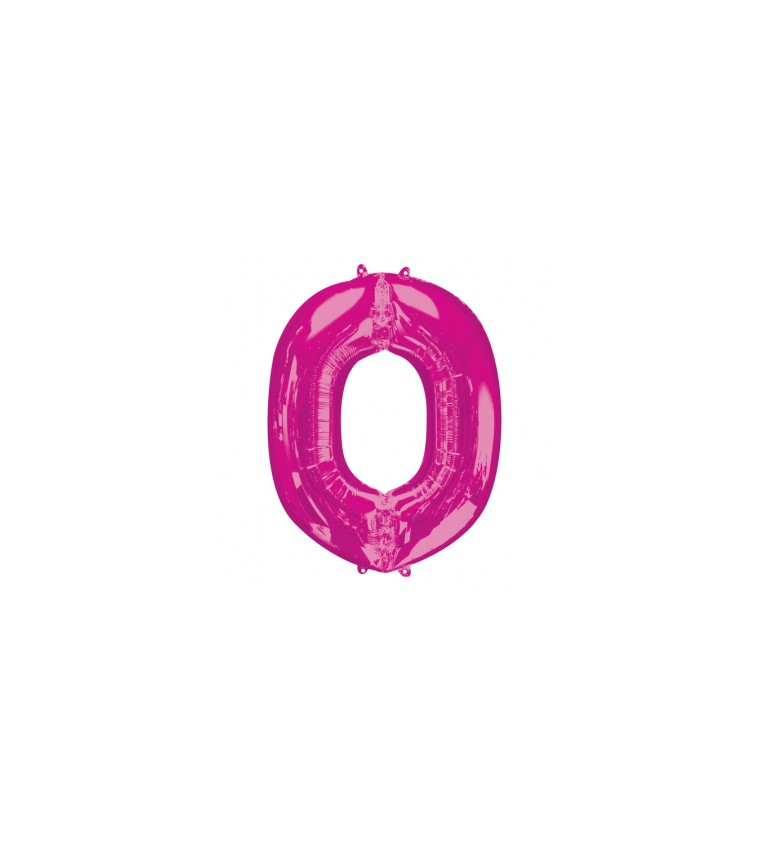 Růžový fóliový balónek písmeno O