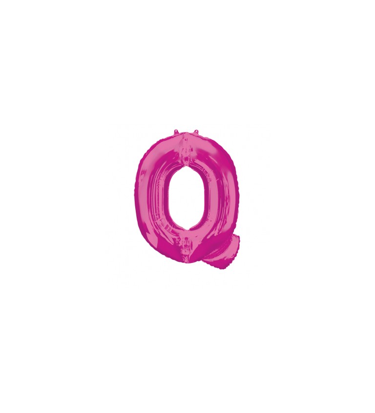 Růžový fóliový balónek písmeno Q