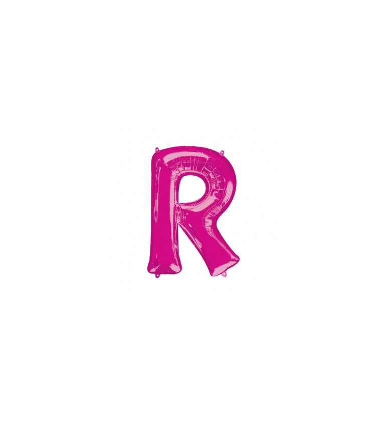 Růžový fóliový balónek písmeno R