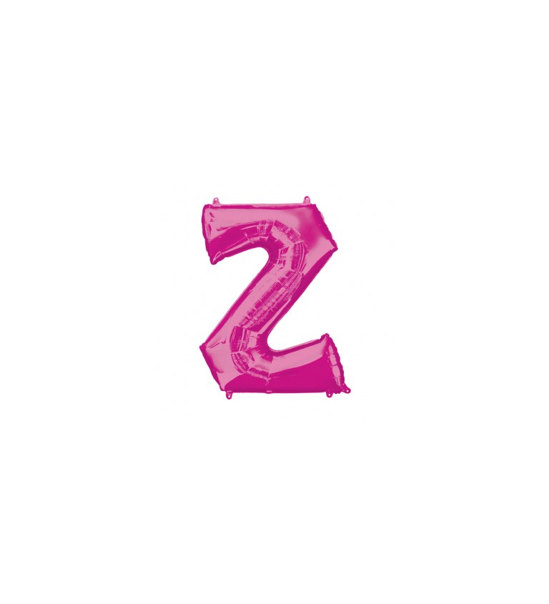 Růžový fóliový balónek písmeno Z