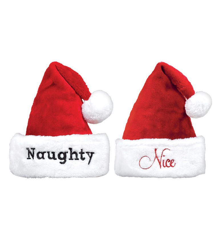Veselé vánoční čepice Naughty & Nice