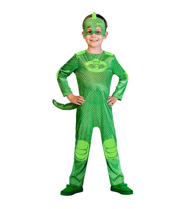 Dětský kostým Gekon zelený