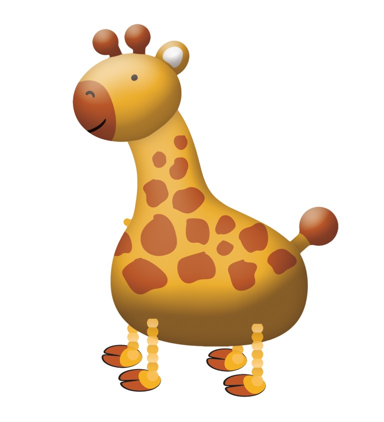 Chodící balonek žirafa