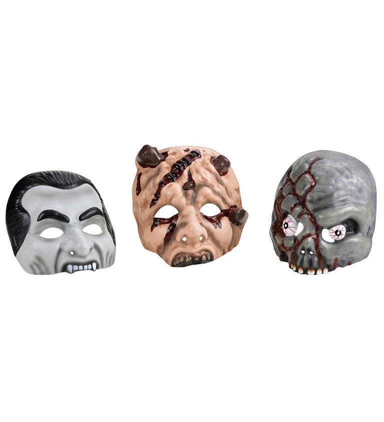 Masky Halloween - 3 druhy