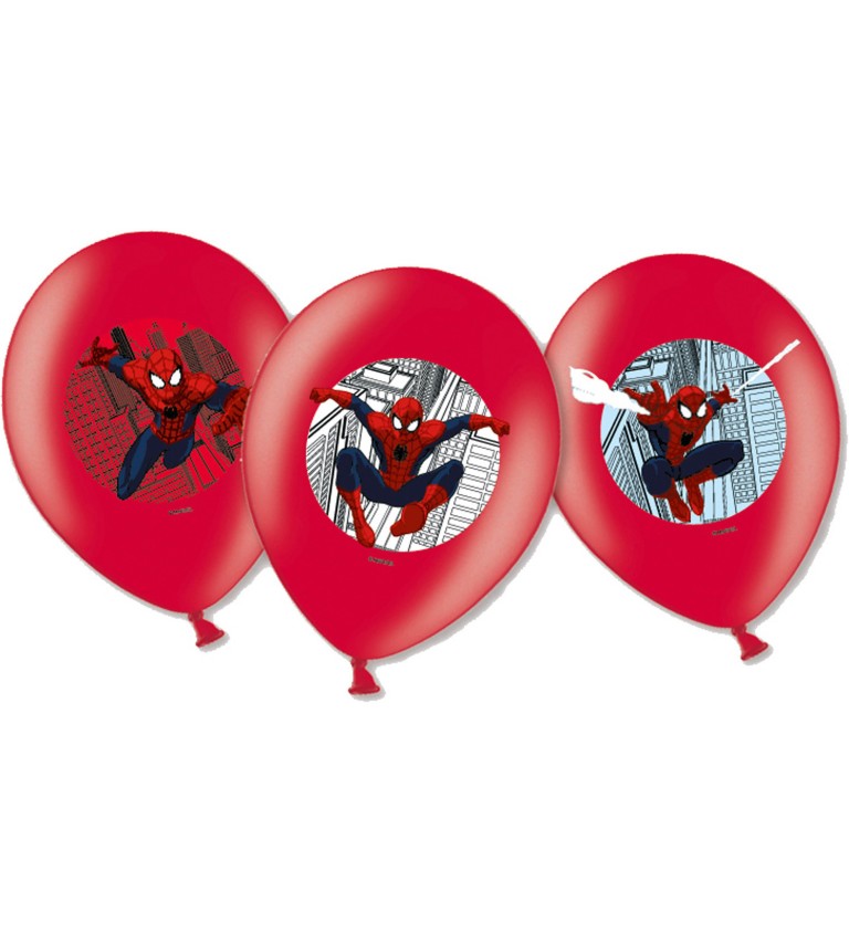 Červené balónky Spiderman