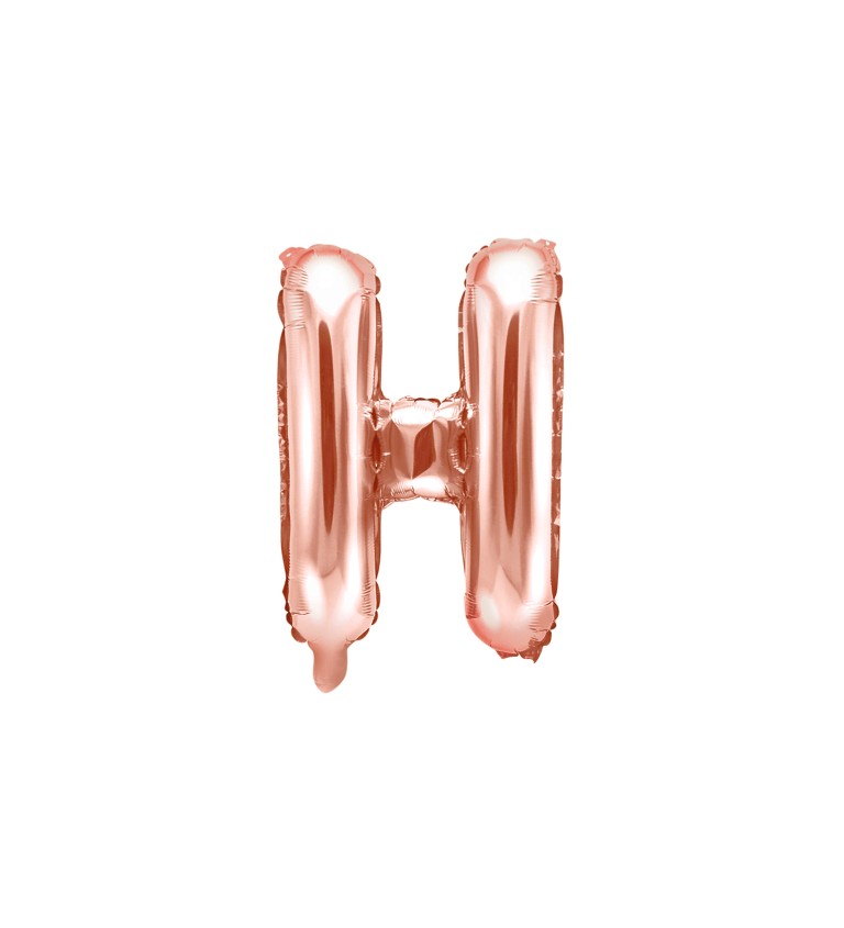 Fóliový balónek písmeno H růžové zlato