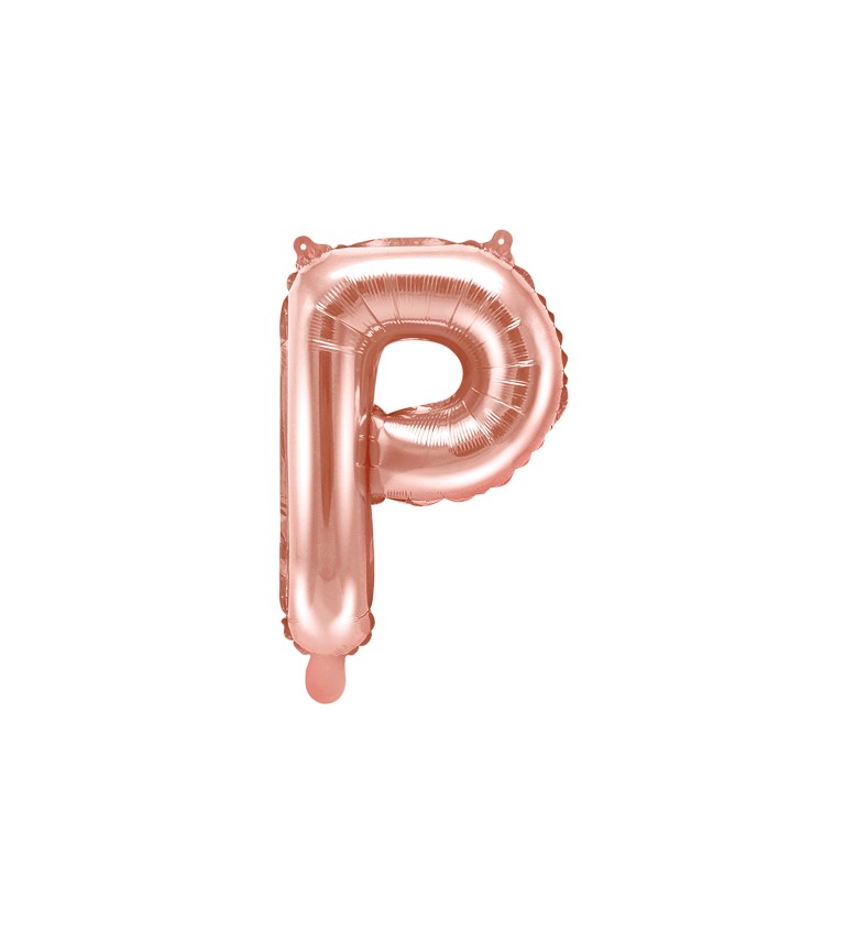 Fóliový balónek písmeno P růžové zlato