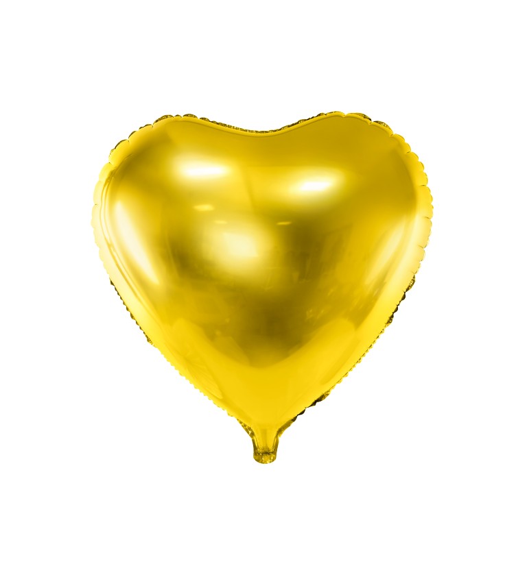 Fóliový balónek zlaté srdce