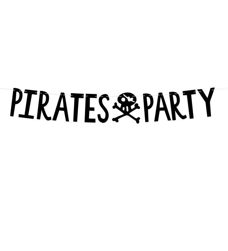 Černá girlanda Pirates Party