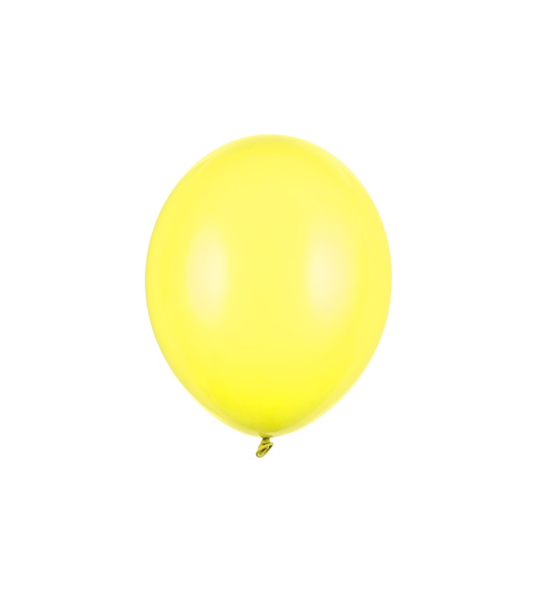 Balónek pastelový - žlutá barva - 10 ks