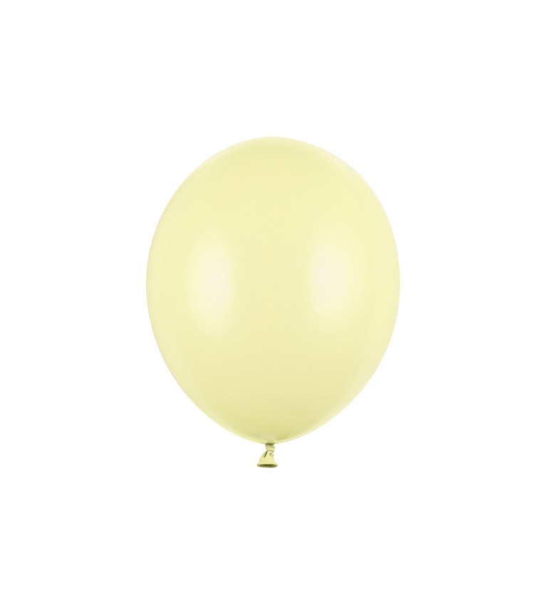 Světle žluté  pastelové balónky sada