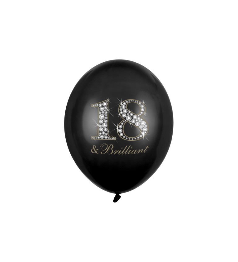 Černý balónek 18 & Brilliant sada