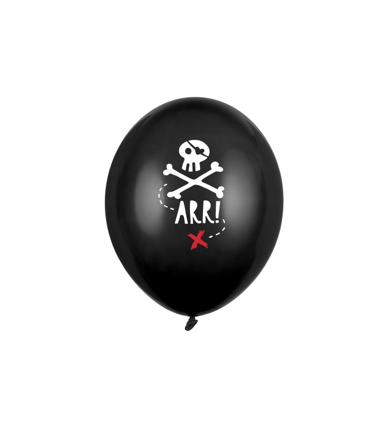 Černý balónek Pirates Party sada