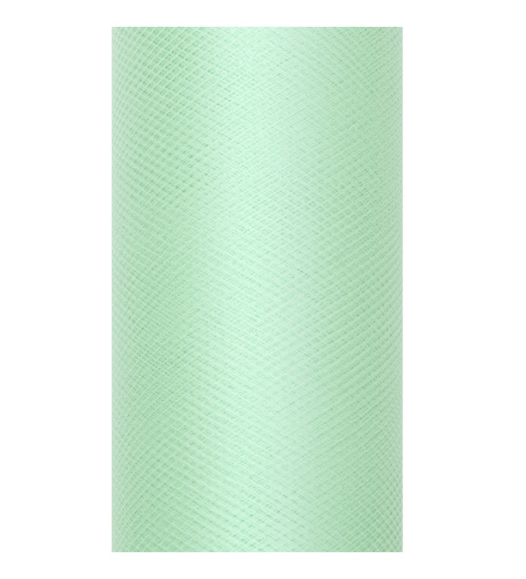 Jednobarevný peprmintový tyl - 0,3 m