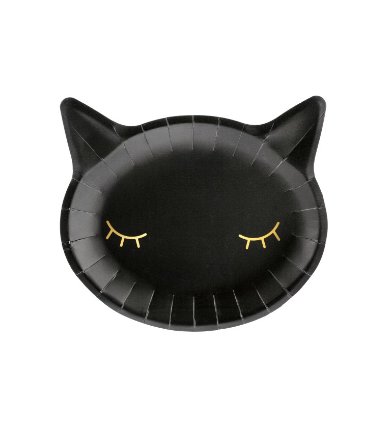 Talíř černá kočka