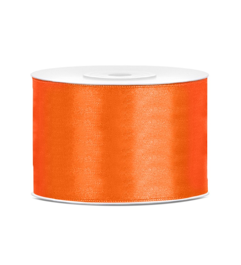 Saténová stuha 50 mm oranžová