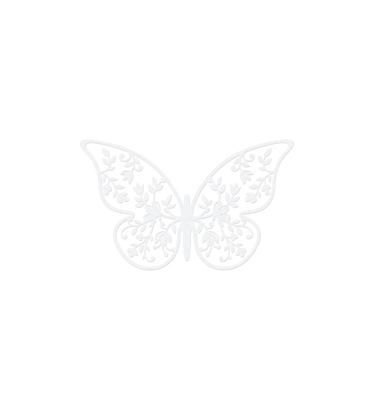 Bílí papíroví motýlci II dekorace