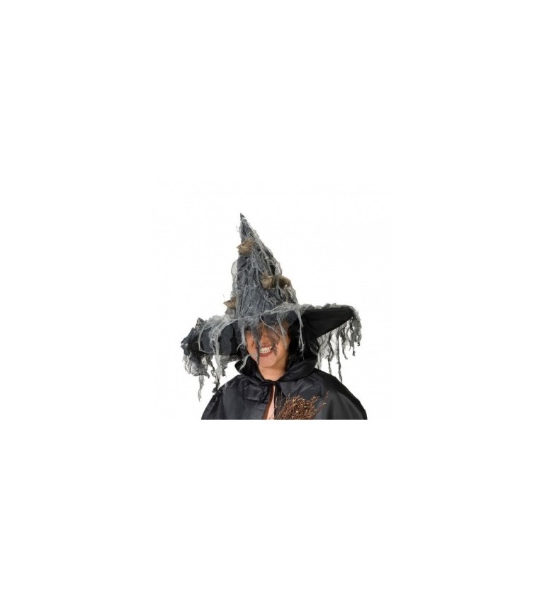 Čarodějnický klobouk otrhaný deluxe