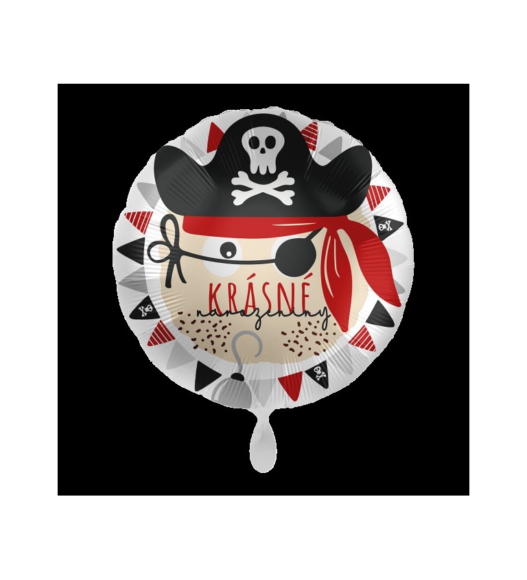 Fóliový balónek Krásné narozeniny s pirátem