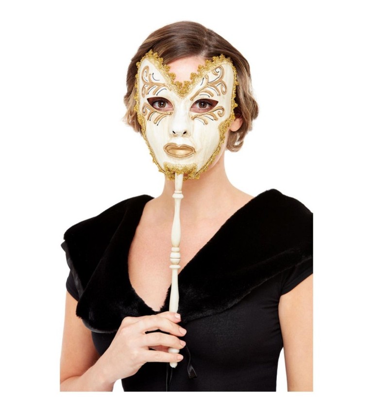 Benátská maska s tyčkou