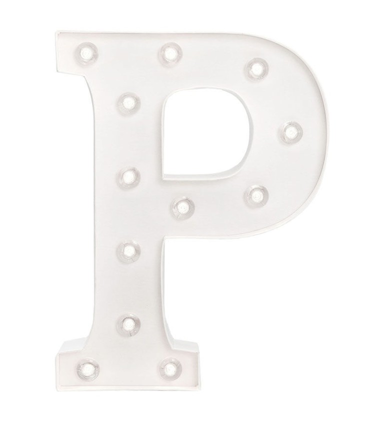 Svítící LED písmeno " P "