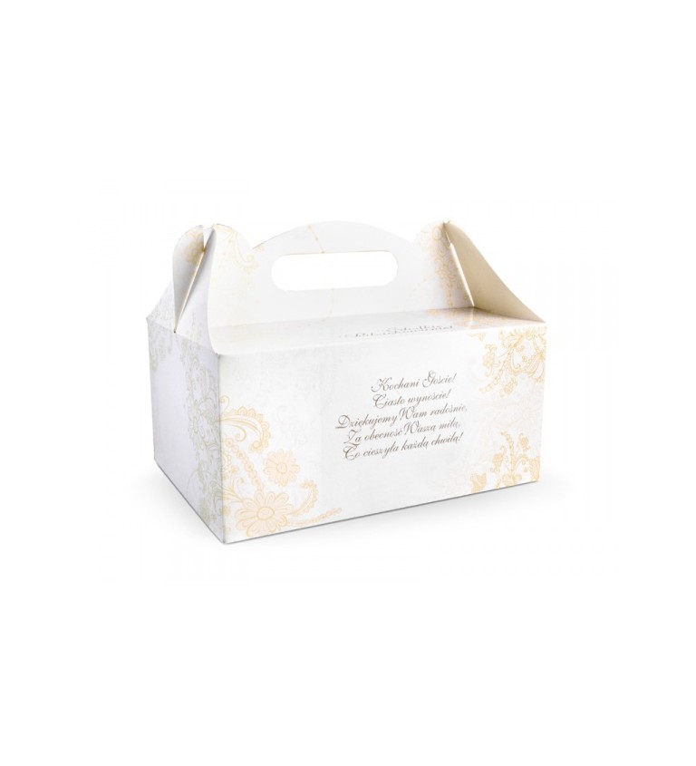 Svatební dortíková krabička s květinami sada